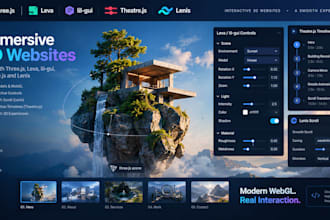 build 3d website three js leva lil gui theatre js lenis