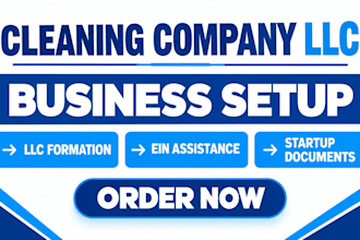 form cleaning company llc with ein and business setup