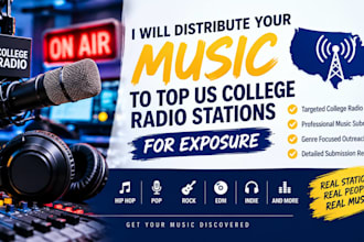 distribute your music to top US college radio stations for exposure