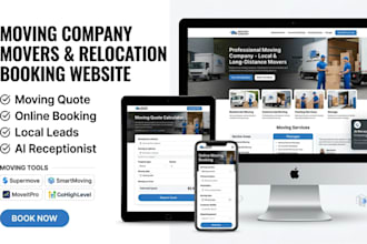 build a moving company, movers and relocation service website