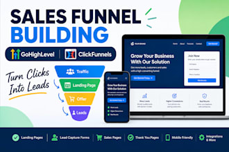 create sales funnels in gohighlevel, clickfunnels