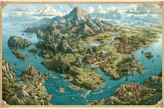 create a beautiful campus map illustration