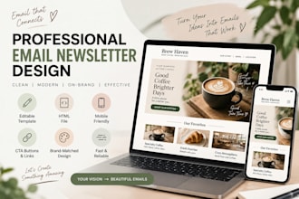 design an HTML email newsletter with an editable stripo template