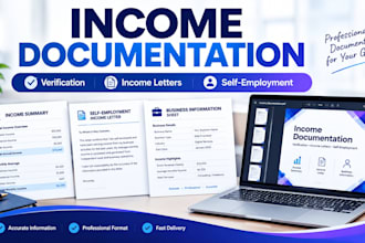 provide CPA income verification and self employment income letter