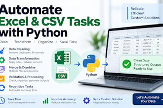 automate excel and CSV tasks with python