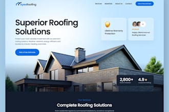 design a lead generation website for roofers and roofing companies