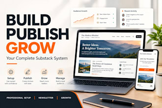 professionally set up, publish, promote and grow your substack newsletter