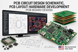 do pcb circuit design schematic pcb layout hardware development pcb board design