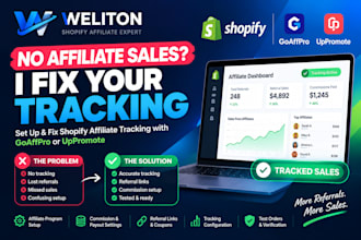 fix shopify affiliate tracking with goaffpro or uppromote