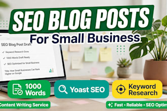 write SEO blog posts for small business websites