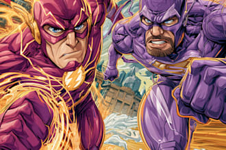 comic book, comic illustration, comic graphic novel