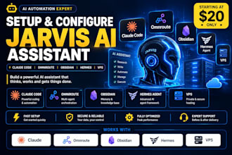 setup jarvis ai assistant cluade code omniroute obsidian memory hermes agent vps