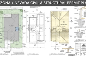 deliver complete civil and structural permit plans for arizona and nevada projct