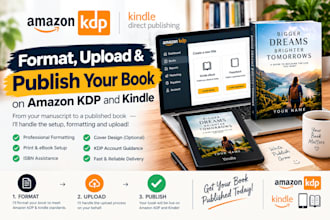 ebook formatting, paperback formatting, amazon kdp self publishing, cover design