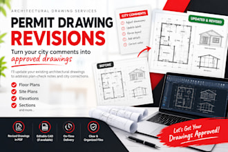 fix permit drawing corrections and city comments