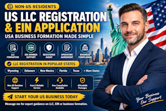 register US llc for non US residents with ein, USA business formation