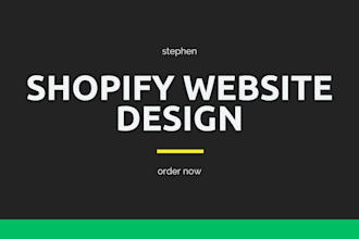 design shopify website shopify store