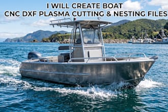 create boat cnc dxf plasma cutting and nesting files