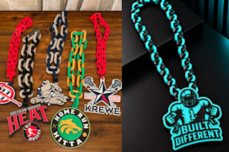 design custom 3d hype chain 3d pendant 3d jewelry stl file chain turnover in 24h