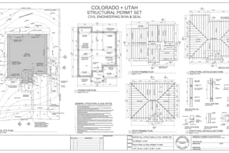deliver complete civil and structural permit plans for colorado and utah project