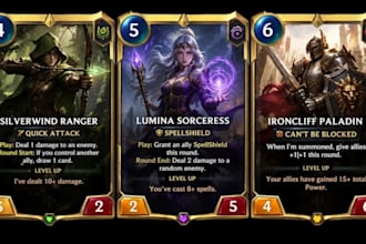 do card game design card illustration tcg board game art playing card template