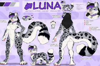 furry ref sheet fursona ref sheet anthro ref sheet character design furry artist