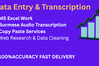 do accurate data entry and burmese audio transcription