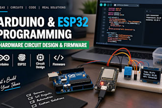 program arduino and esp32 project, hardware circuit design, and firmware