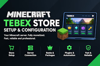 setup and configure your minecraft tebex store