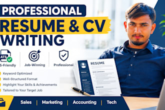 write and rewrite ats resume, sales, marketing, accounting