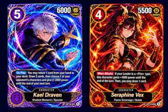 design custom tcg cards, trading card game, card frames and card templates