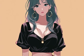 anime art commission oc, fanart
