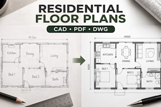 design residential floor plan drafting for houses apartments and property layout