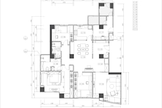 draw 2d architectural floor plan and cad drafting drawings