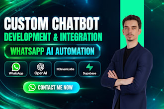 build custom ai chatbot, whatsapp ai chatbot and ai agent using whatsapp API