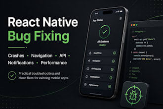 fix react native bugs, crashes, and production issues