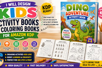 design kids activity books and coloring books for amazon KDP