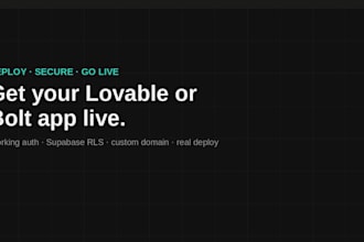 get your lovable or bolt app live with working auth and a custom domain