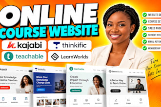 setup online course website kajabi podia thinkific teachable learnworlds website