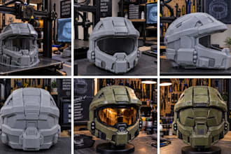 3d print and paint, ship cosplay helmets, mask, armor and wearable props