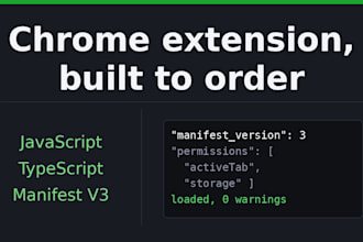 build a chrome extension in javascript or typescript