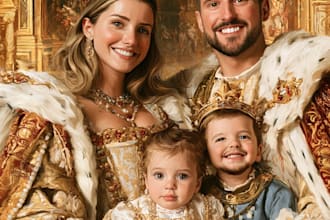 do amazing royal family, royal couple portrait