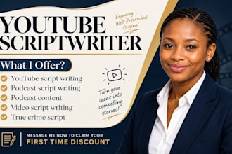 write true crime youtube podcast movie and documentary scripts true crime script