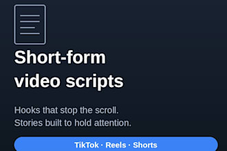 write engaging short form video scripts