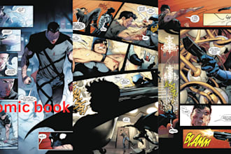 create professional comic book illustration and comic art