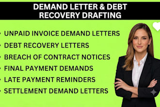 write a legal demand letter as an attorney for any dispute