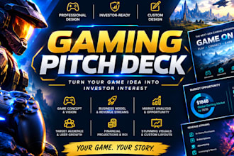 design indie gaming pitch deck video game pitch deck esports gaming pitch deck