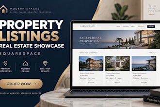 squarespace real estate listing showcase property gallery realtor website design