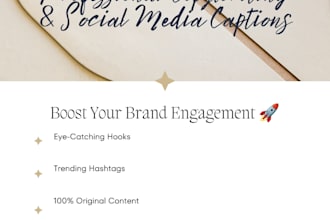 professional copywriting and engaging social media captions