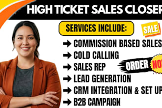 commission based high ticket sales closer sales rep appointment setter lead gen
